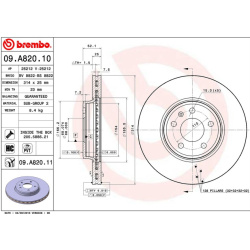 DISK PREDNJI 25x314 AUDI A4 - A5 - QUATRO -2019 BREMBO