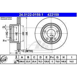 DISK PREDNJI BMW E39 ATE
