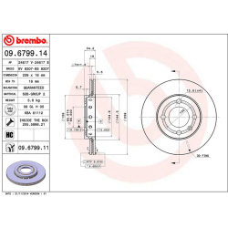 DISK PREDNJI 18x239mm POLO - LUPO 1995-2005 BREMBO