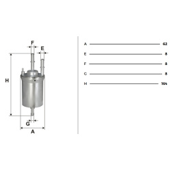 FILTER GORIVA SA REGULATOROM PRITISKA 3 BARA -2013 WIX