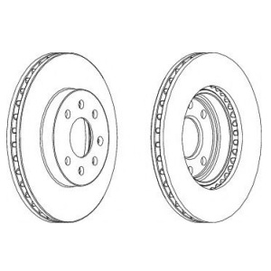 DISK PREDNJI 256X24 NUBIRA   FE