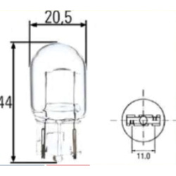 SIJALICA UBODNA 12V-21W  W21W (postolje: W3x16d)  HELLA