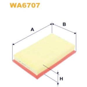 FILTER VAZDUHA OPEL AGILA 1.0-1.2 2000-2007 WIX