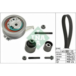ZUPČASTI KAIŠ 1.6-2.0tdi VW 2012-2021 SET SA ŠPANERIMA 145 ZUBA INA