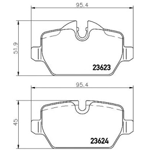 PLOČICE ZADNJE BMW E81 E90 -2011 TEXTAR
