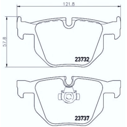 PLOČICE ZADNJE BMW E60 2.0-3.0 TEXTAR