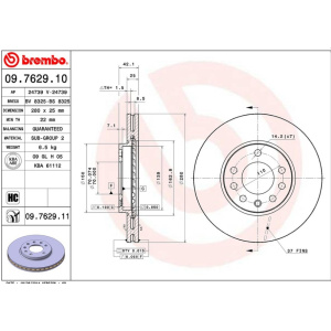 DISK PREDNJI VENTILIRAJUCI 280X25 AST-H/COR-C.B