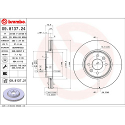 DISK PREDNJI VENTILIRAJUCI 280x24 RENO MEGAN 1-2  BREMBO