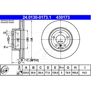 DISK PREDNJI BMW E60 2.0-3.0 2004-2010 ATE