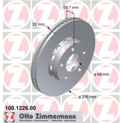 DISK PREDNJI AUDI V8 1991-2002 25x276mm ZIMMERMANN