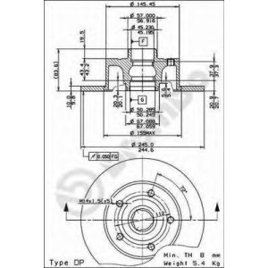DISK ZADNJI 10X245 A-4  .95-.BR