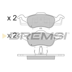 PLOČICE PREDNJE FORD FOCUS 1.8d 1998-2004 BREMSI