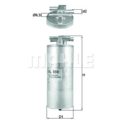 FILTER NAFTE 2.7-3.0 TDI 2008-2011 MAHLE