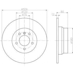 DISK ZADNJI  OBICAN BMW X5 E53  TE