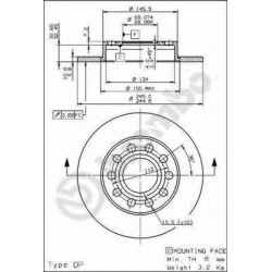DISK ZADNJI 10X245 A-4  .00- .BR