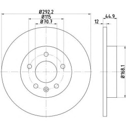 DISK ZADNJI 292X12 ASTRA J 09- te