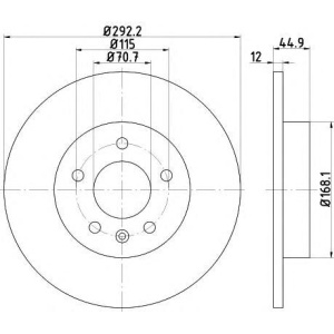 DISK ZADNJI 292X12 ASTRA J 09- te