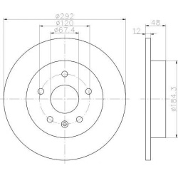 DISK ZADNJI OPEL INSIGNIA 292x12mm TEXTAR