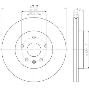 DISK ZADNJI 315X23 INSIGNIA  .TE