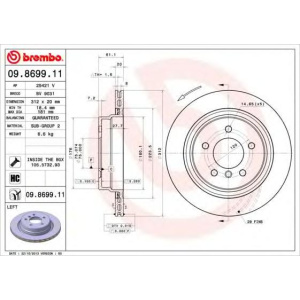 DISK ZADNJI BMW E36 M  BR L