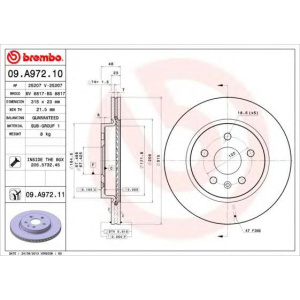DISK ZADNJI 315X23 INSIGNIA  .BR