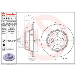 DISK ZADNJI BMW E60 530x .BR