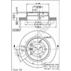DISK ZADNJI VENTILIRAJUCI BMW E36/E46  .BR