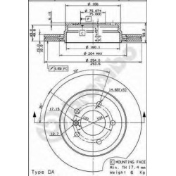 DISK ZADNJI VENTILIRAJUĆI BMW E46 -2005 BREMBO