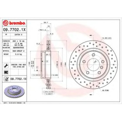 DISK ZADNJI VENTILIRAJUĆI BMW E46 -2005 BREMBO BUŠENI