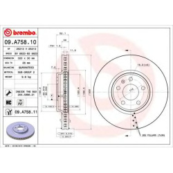 DISK PREDNJI 30x332 mm AUDI A4 - A5 - A5Q -2017 BREMBO