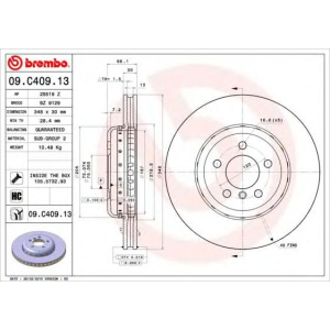 DISK PREDNJI BMW F10 F11 520-530 BREMBO
