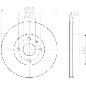 DISK PREDNJI 255x20 TOYO.YAR.