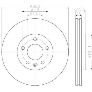 DISK PREDNJI 300x26 CRUZ - ASTRA J TEXTAR