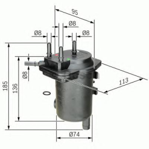FILTER NAFTE 1.5DCI RENO CLIO-NISAN NOTE-MICRA 2001-2012 BOSCH