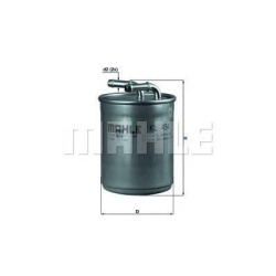 FILTER NAFTE TDI 1.400cm3 - 1.600 cm3 FABIA - POLO 2005-2015 MAHLE