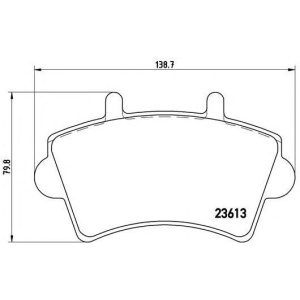 PLOČICE PREDNJE RENO MASTER OPEL MOVANO 2000- BREMBO