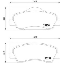 PLOČICE PREDNJE PEZO-CITROEN 3008 2013- BREMBO