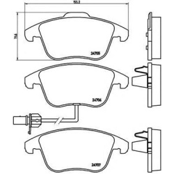 PLOČICE PREDNJE AUDI A4-A5 2008-2017 BREMBO