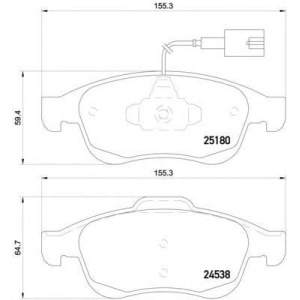 PLOČICE PREDNJE ALFA GIULIETA 1.4-2.0 tanje 2010-2020 BREMBO