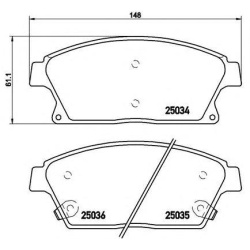 PLOČICE PREDNJE ASTRA J - CRUZE 2009-2015 BREMBO