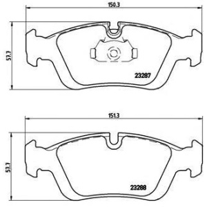 PLOČICE PREDNJE BMW E36-E46 -2005 BREMBO