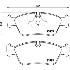 PLOČICE PREDNJE BMW E81 E87 120i 120d -2013 BREMBO