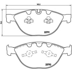 PLOČICE PREDNJE BMW E60-E65 -2010 BREMBO