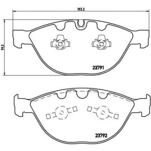 PLOČICE PREDNJE BMW E60-E65 -2010 BREMBO