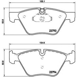 PLOČICE PREDNJE BMW E60-E61 -2010 BREMBO
