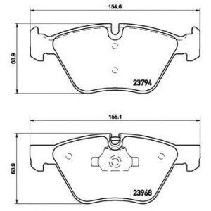 PLOČICE PREDNJE BMW 2.0-3.0i E90-E91-E92-E93 -2011 BREMBO