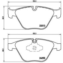 PLOČICE PREDNJE BMW E90-E91 1.8-2.0D -2011 BREMBO