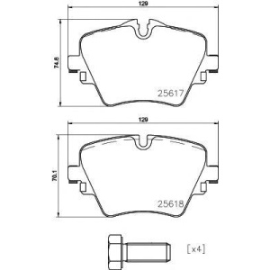 PLOČICE PREDNJE BMW F48-F45-G30 dizel -2023 TEXTAR