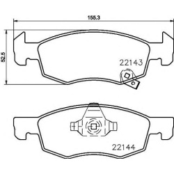 PLOČICE PREDNJE OPEL CORSA-E (DISK 257mm) 2014- TEXTAR