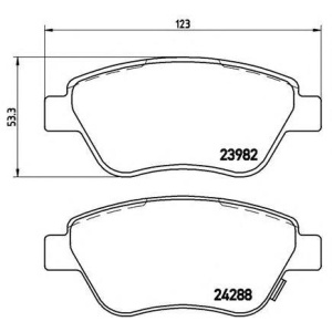 PLOČICE PREDNJE CORSA D 1.3 cdti 257mm BREMBO